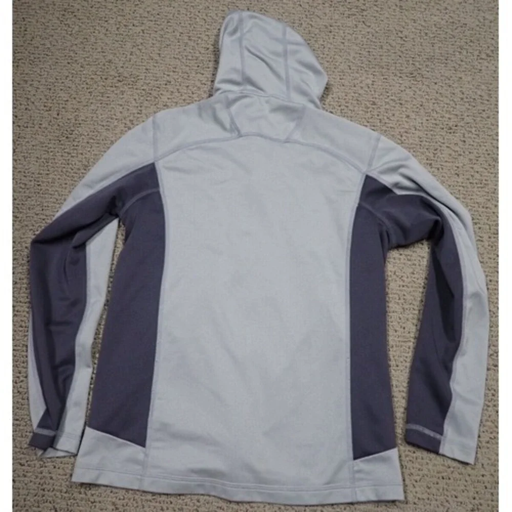 The North Face Fleece Hoodie Mens Medium Grey Excellent Full Zip Jacket Pocket